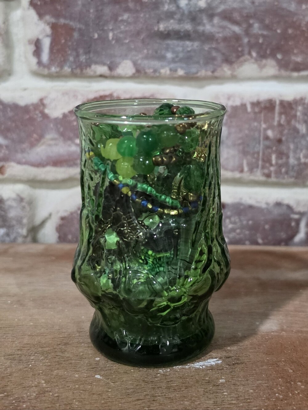 Boho Y2K Jewlery Jar & Green Glass Cup